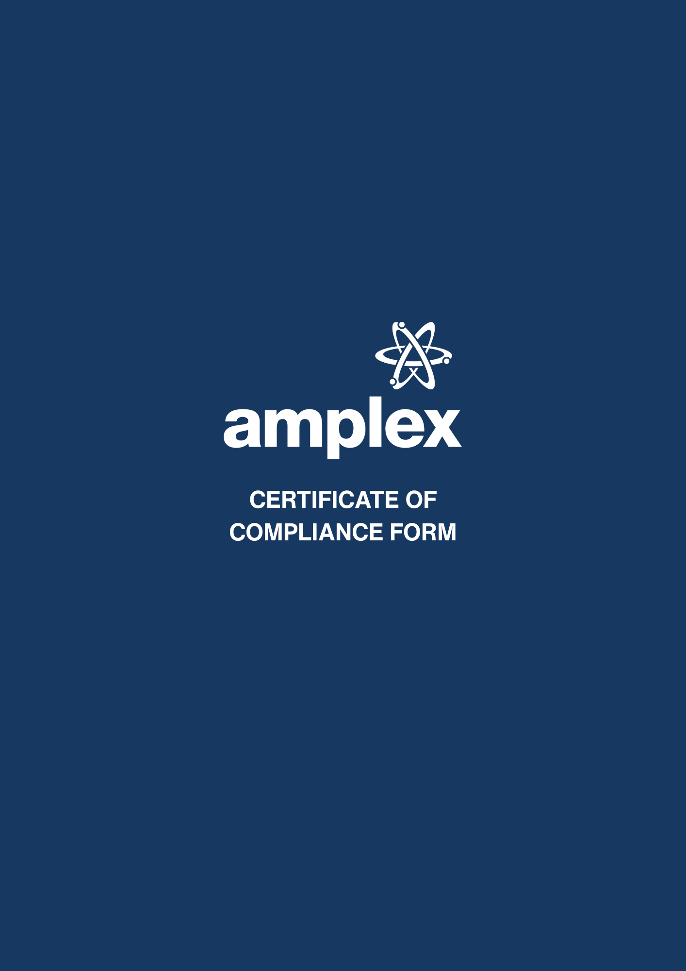 Amplex Certificate of Compliance