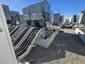 Brendale BESS, close up on cabling supplied by Amplex
